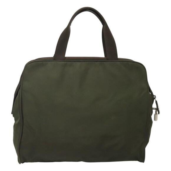 PRADA Hand Bag Nylon Khaki Silver - Picture 3 of 13